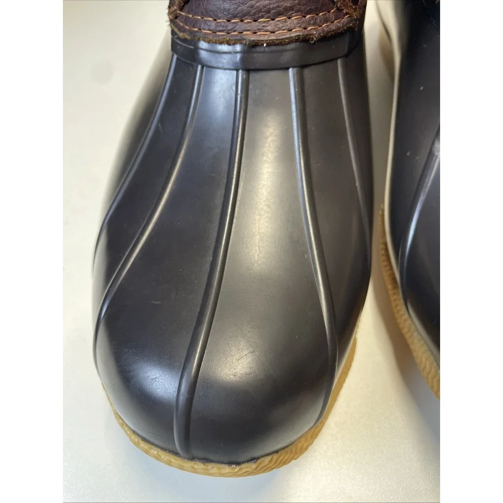 Sperry‎ Top Sider Womens Saltwater Brown Black Rainboots Size 10 Duck Boots